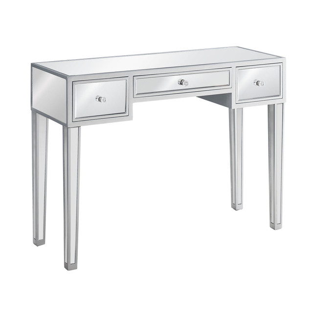 Mirrored Console Table with 3 Storage Drawers
