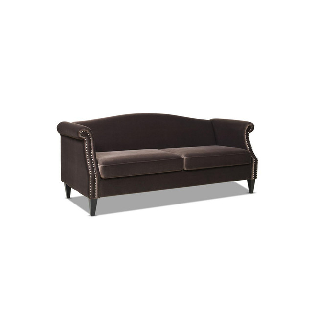 Elaine 77" Camel Back Sofa with Nailhead Accents