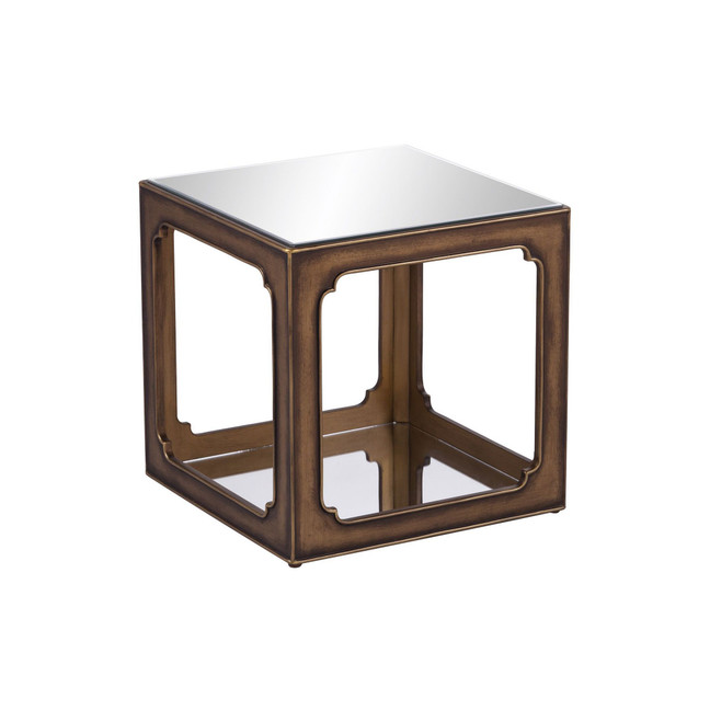 Maricelle Mirrored Square Accent Table