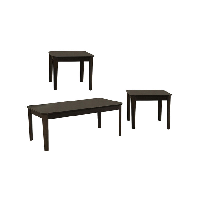 Home Furnishings 3-Piece Asian Hardwood and Medium Density Fiberboard Occasional Table Set