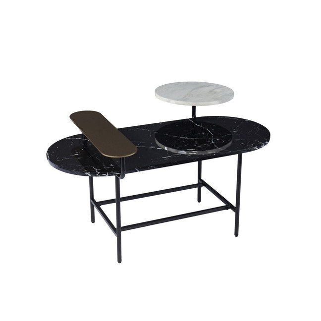 Arcklid Faux Marble Cocktail Table with Storage