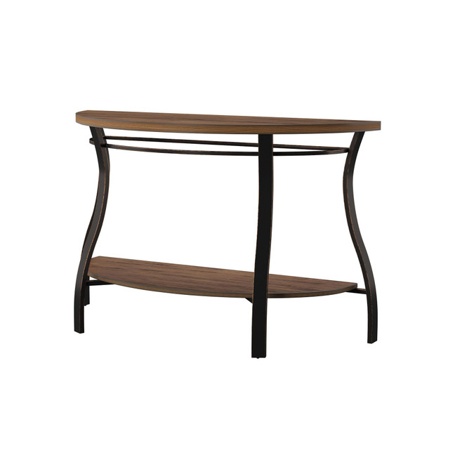 Denise 48" Demilune Wood and Metal Sofa Table