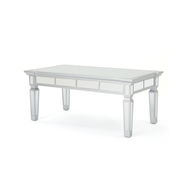 Solanna Mirror Finished Faux Wood Coffee Table