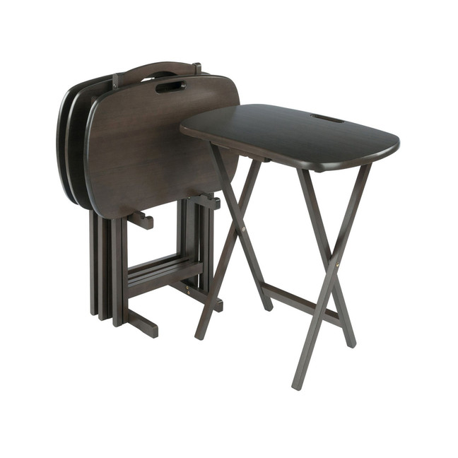 Lucca 5-Piece Wood Snack Table Set