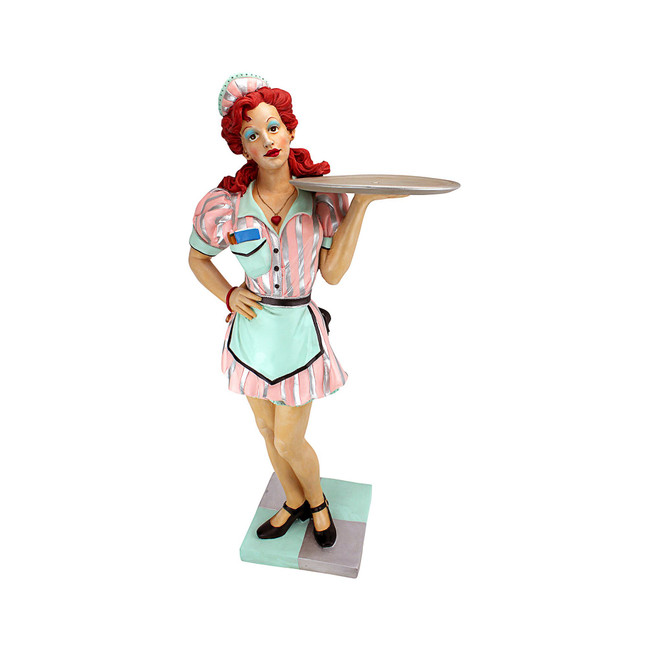 Retro Rosie Diner Dame Serving Table Statue