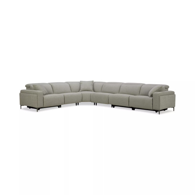 Adney 161" 6-Pc. Zero Gravity Fabric Sectional with 3 Power Recliners