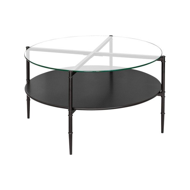 Caroline 18" Round Interchangeable Wood Glass Top Coffee Table