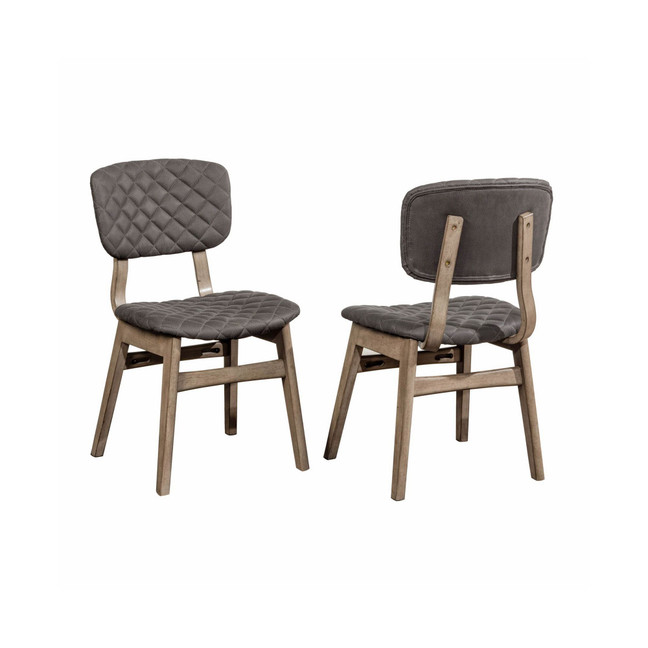 Alden Bay Modern Diamond Stitch Upholstered Dining Chair, Set of 2