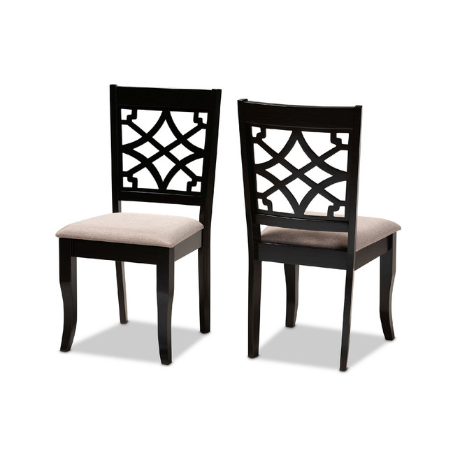 Mael Modern and Contemporary Fabric Upholstered 2 Piece Dining Chair Set