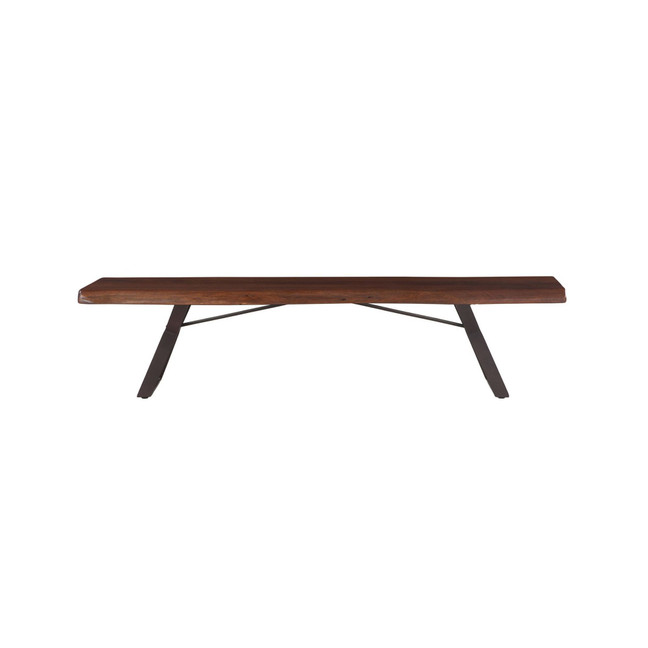 Nottingham Acacia Wood Dining Bench in Walnut Finish - 90" x 18" x 18.5"