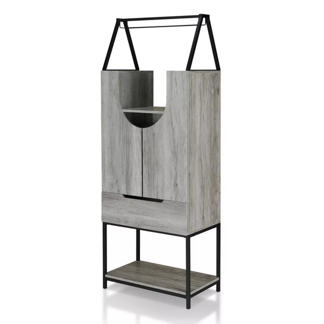 Frisko Hickory Multi-Storage Wine Cabinet