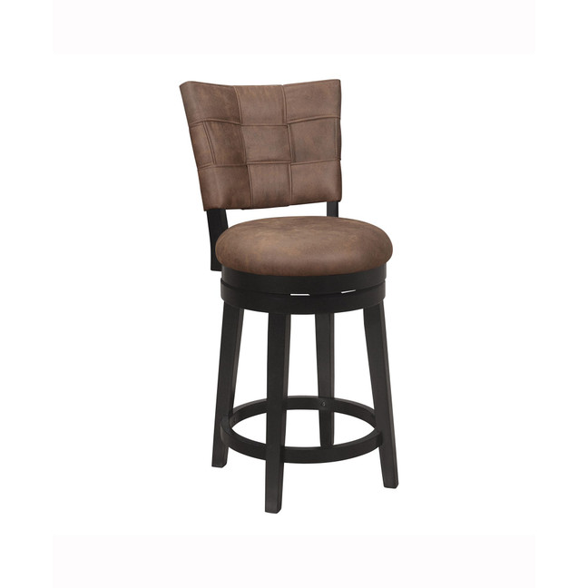 40.25" Wood and Upholstered Kaede Furniture Counter Height Swivel Stool