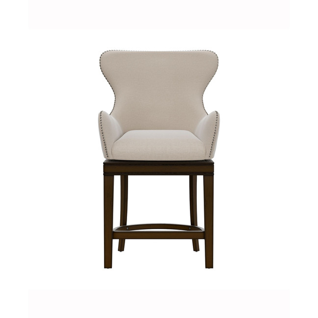 41" Wood Caydena Memory Return Swivel Furniture Counter Height Stool