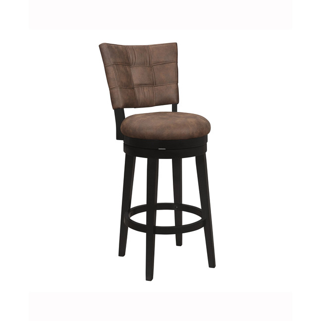 45" Wood and Upholstered Kaede Furniture Bar Height Swivel Stool