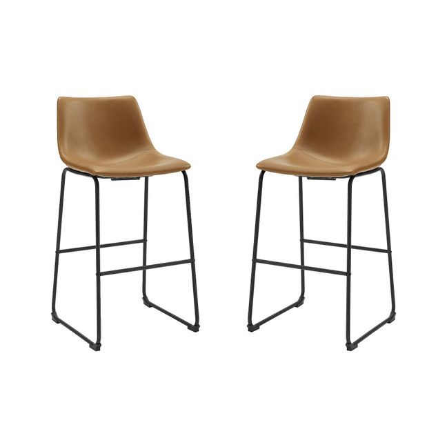 30" Faux Leather Barstool 2 Pack