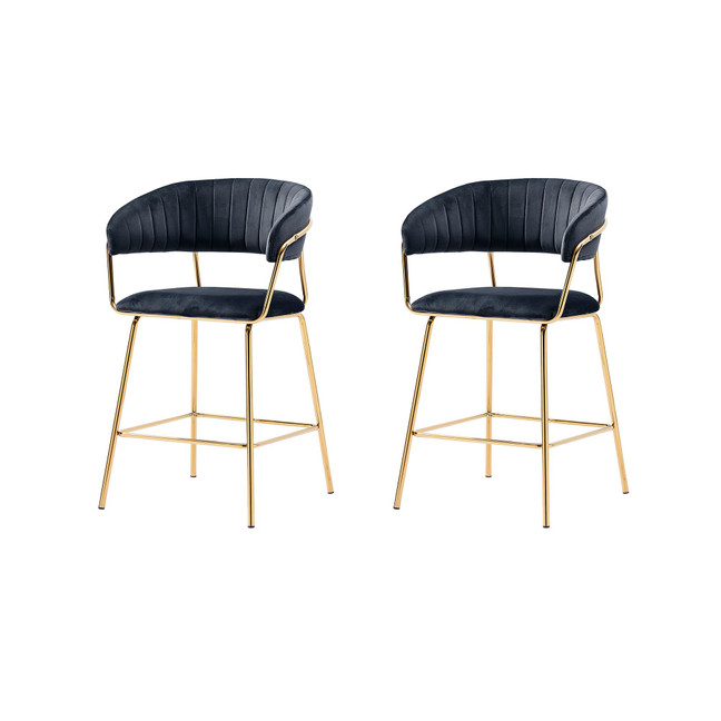 Bellai Fabric 24" Bar Chair, Set of 2