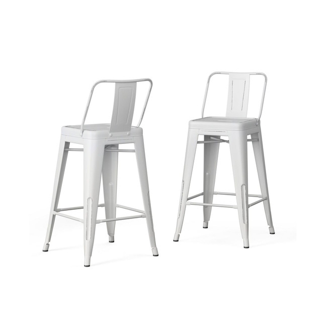Rayne 24" Metal Counter Height Stool, Set of 2