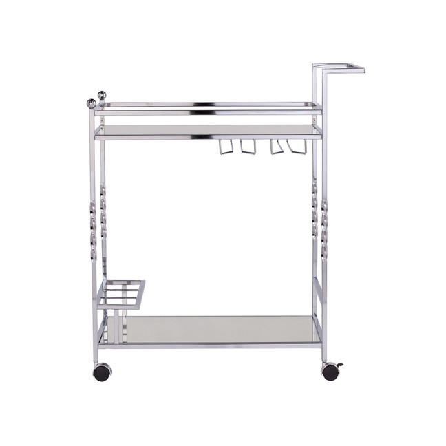 Ivers Metal Mirrored Bar Cart