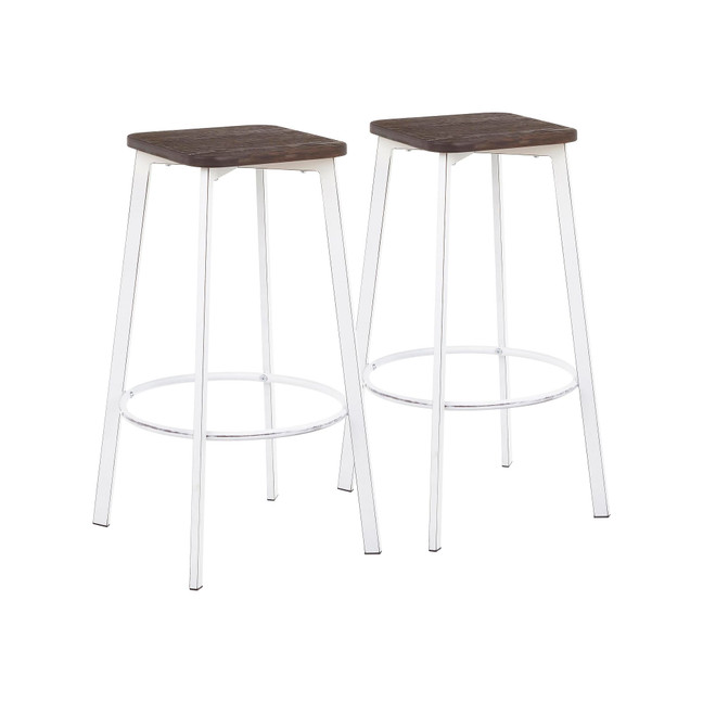 Clara Square Bar Stool, Set of 2
