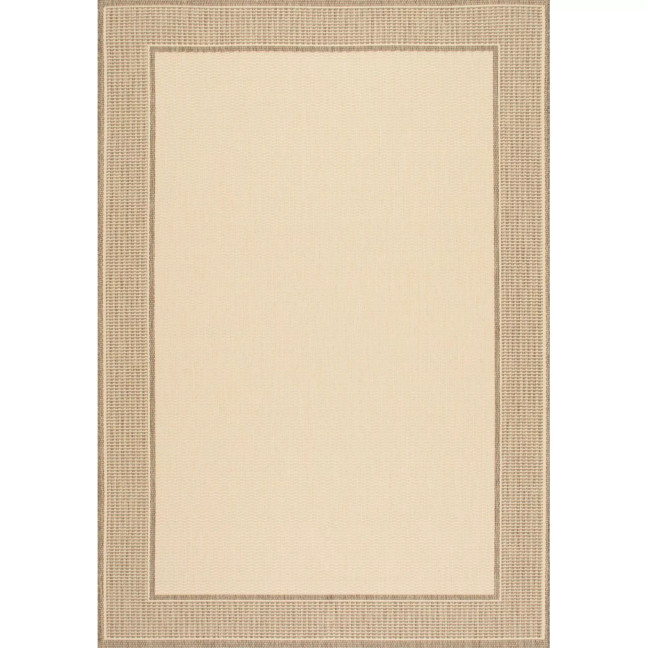 Dawn Gris Border Gray 5'3" x 7'6" Outdoor Area Rug