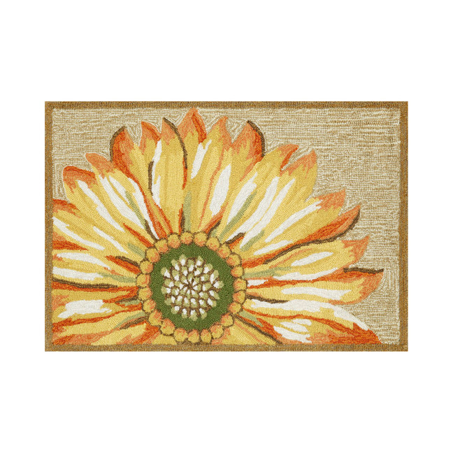 Liora Manne Front Porch Indoor/Outdoor Sunflower Yellow 2' x 3' Area Rug