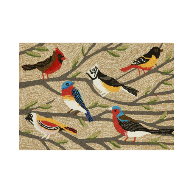 Liora Manne Front Porch Indoor/Outdoor Birds Multi 2' x 3' Area Rug