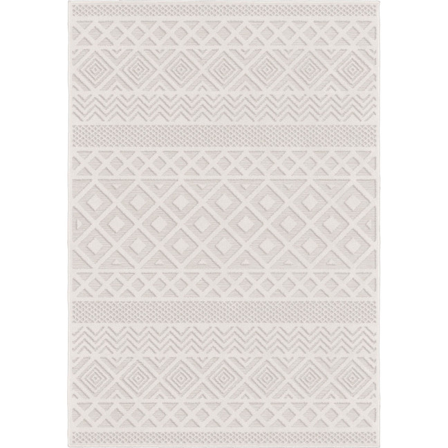 Bourne Coastal Diamond Neutral 5'2" x 7'6" Outdoor Area Rug
