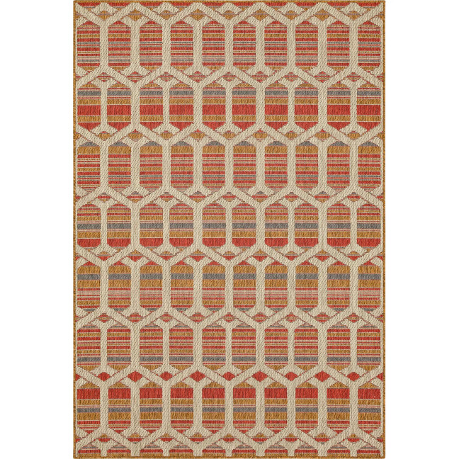 Malibu Outdoor Hex Trellis 2'5" x 6' Area Rug