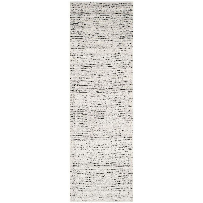 Adirondack Ivory and Silver 2'6" x 6' Runner Area Rug