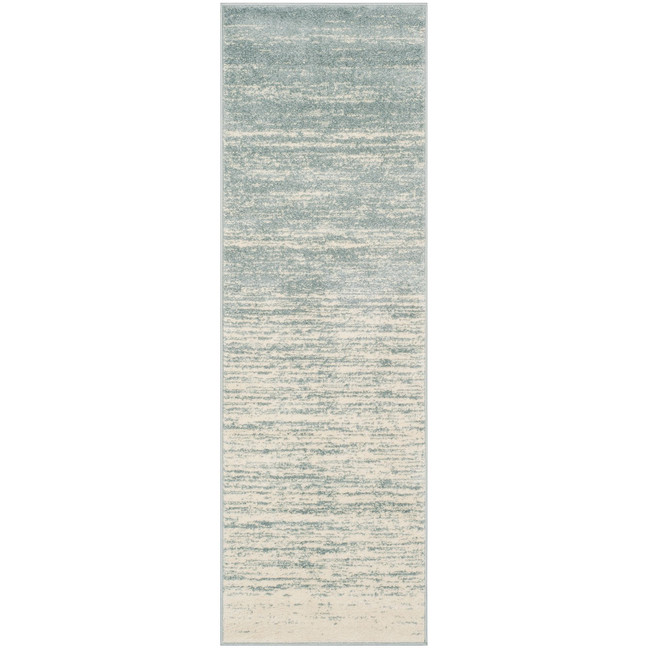 Adirondack Slate and Cream 2'6" x 6' Runner Area Rug