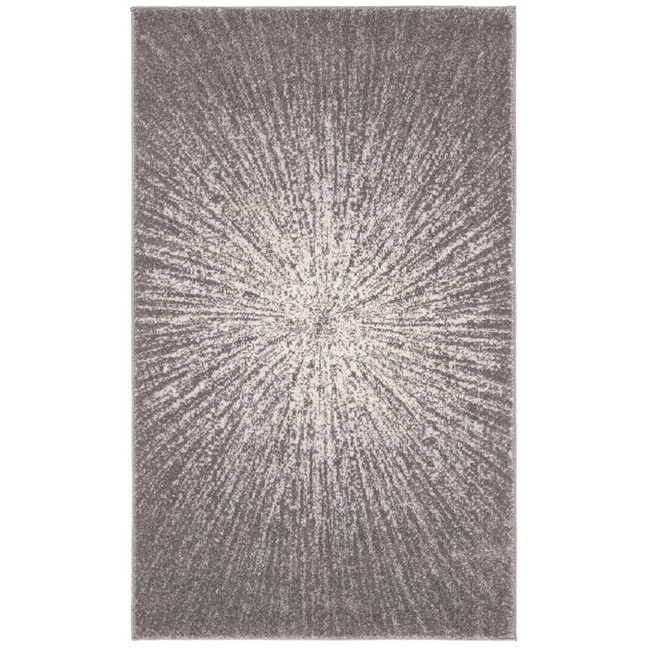 Evoke Dark Gray and Ivory 3' x 5' Area Rug