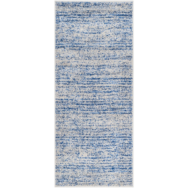 Adirondack Blue and Silver 2'6" x 8' Runner Area Rug