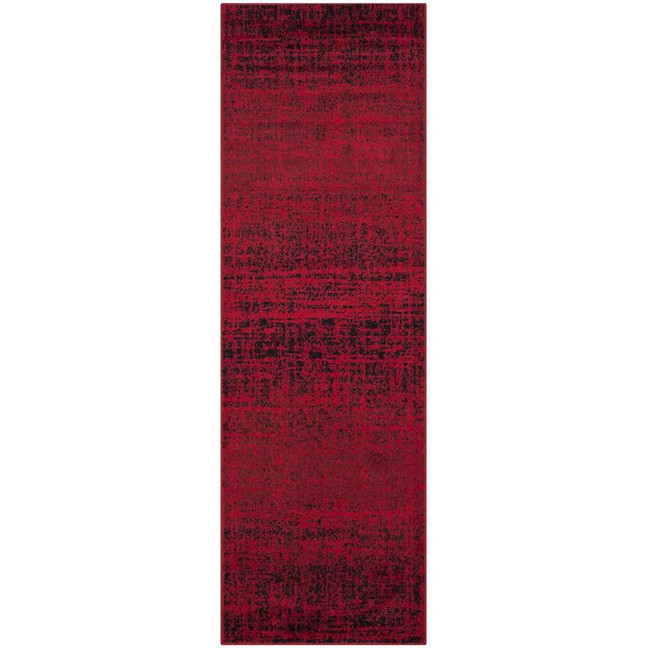 Adirondack Red and Black 2'6" x 8' Runner Area Rug