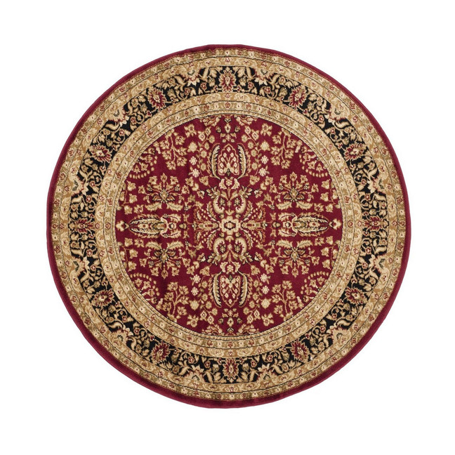 Lyndhurst Red and Black 10' x 10' Round Area Rug