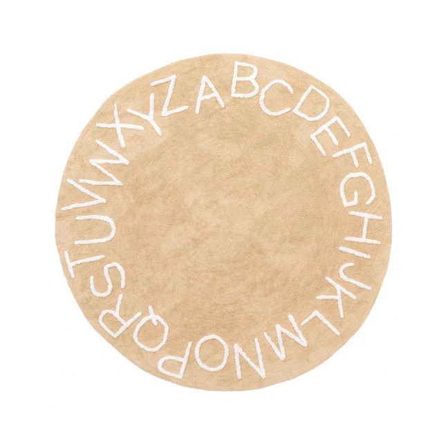 Discovery Kids Washable Alphabet 4' x 4' Round Area Rug