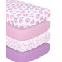 Floral 4 Pack Crib Fitted Sheet Set
