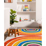 Revel Classic Double Rainbow Washable Kids 7' x 9' Area Rug