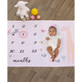 Pretty Giraffes Baby Milestone Blanket