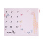 Pretty Giraffes Baby Milestone Blanket