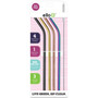 Metallic Reusable Stainless Steel Straw 4-pk. plus Wire Brush
