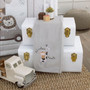 Jungle Ride, Adventure Awaits Monkey and Giraffe Applique Super Soft Baby Blanket