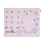 Sweet Floral Elephants Baby Milestone Blanket