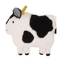 Plush Sherpa Cow Decorative Throw Pillow with 3D Ears, 16" x 14.25"