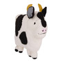 Plush Sherpa Cow Decorative Throw Pillow with 3D Ears, 16" x 14.25"