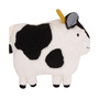 Plush Sherpa Cow Decorative Throw Pillow with 3D Ears, 16" x 14.25"