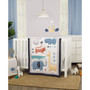 Modern Jungle Pals Sloth, Hippo, Elephant, Giraffe 3 Piece Crib Bedding Set