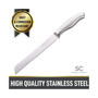 Ultra Sharp Stainless Steel Serrated Knife With Comfortable Grip Handle