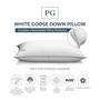 White Goose Down Soft Density Stomach Sleeper Pillow with 100% Certified RDS Down, and Removable Pillow Protector, Full/Queen
