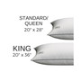 White Goose Down Soft Density Stomach Sleeper Pillow with 100% Certified RDS Down, and Removable Pillow Protector, Full/Queen