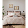 INK+IVY Ellipse Jacquard Cotton 3-Pc. Duvet Cover Set, Full/Queen